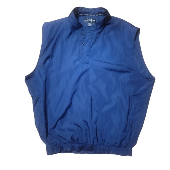 FootJoy Other - FootJoy FJ Perfromace WindShirt Golf Vest Mens Med Navy Blue 1/4 Snap Zip Pocket